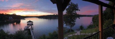 Point lot w/beautiful views! Deep water, 2-story dock, min steps to water.