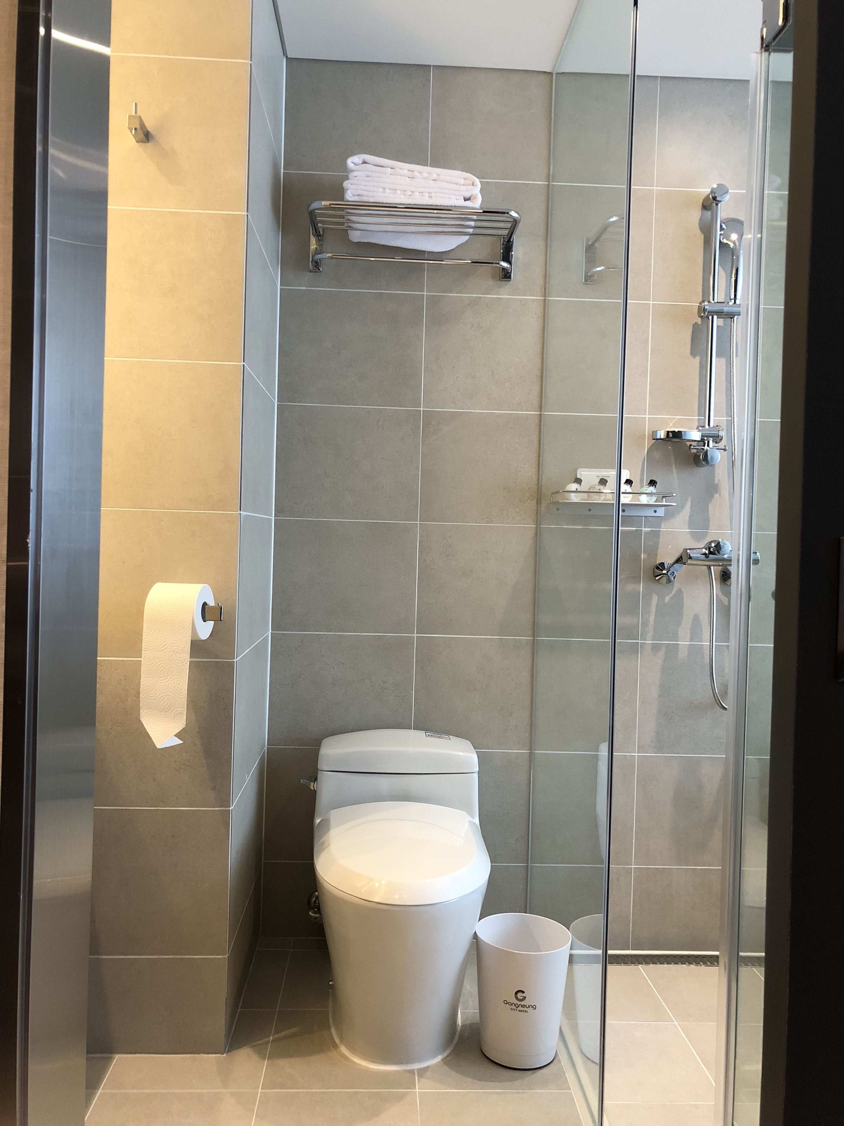 shower, hair dryer, bathrobes, towels