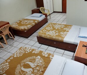 Desk, iron/ironing board, rollaway beds, free WiFi