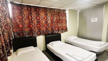 Desk, free WiFi, bed sheets