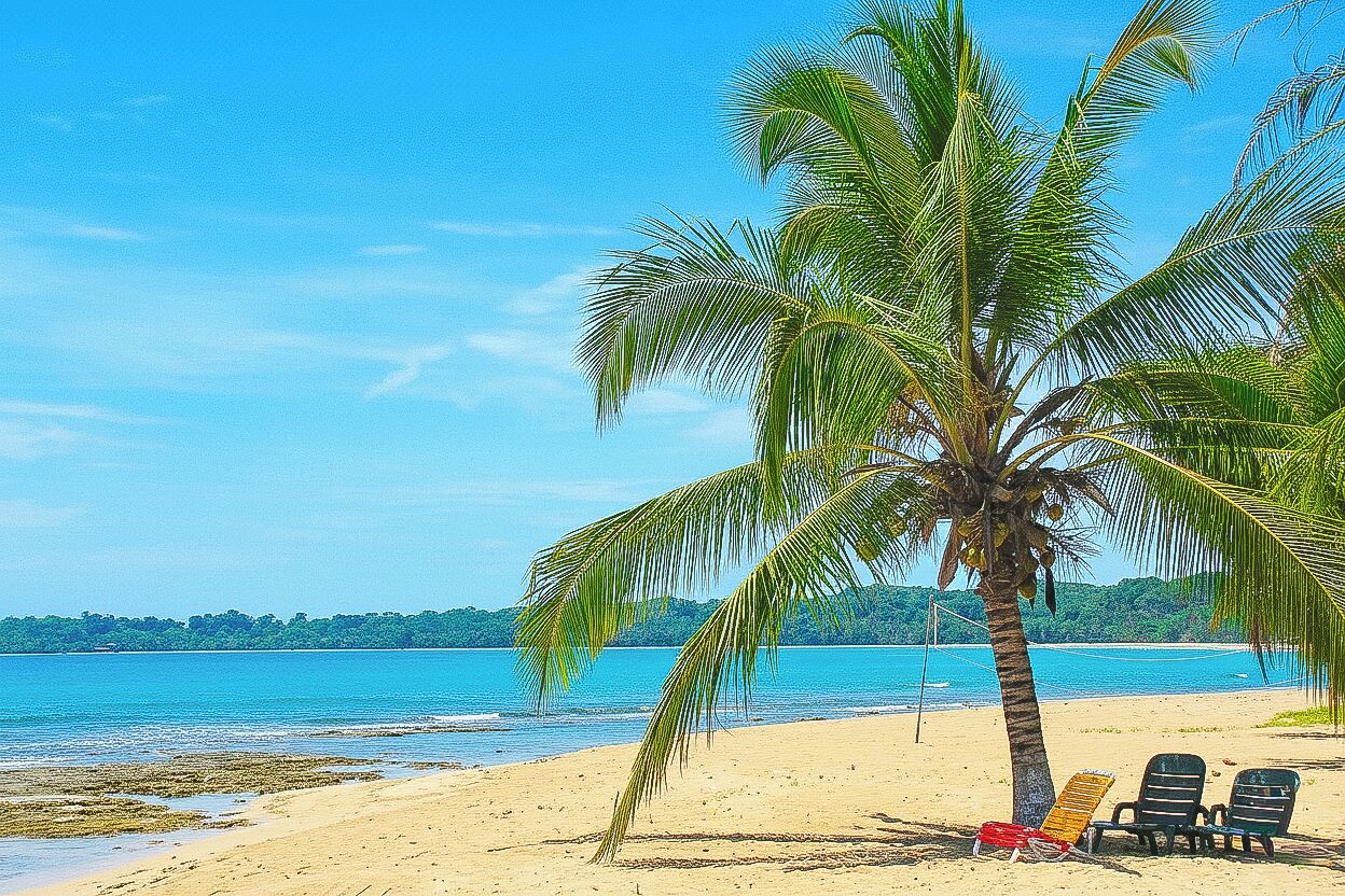 Am Strand, Liegestühle, Strandtücher