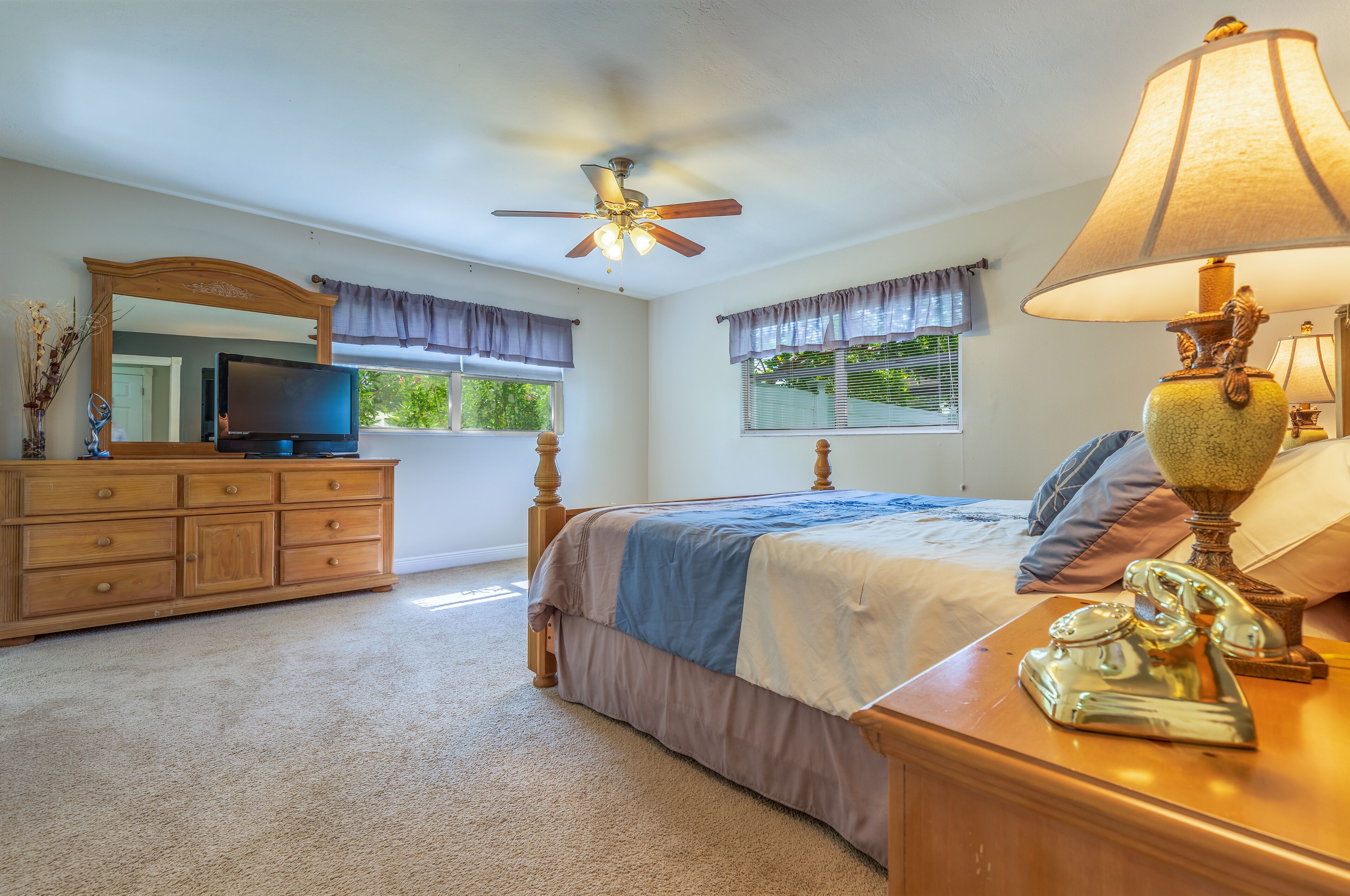 Master suite with walk in bathroom shower