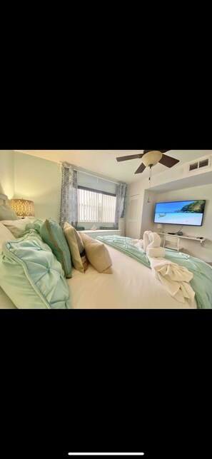 2 bedrooms, iron/ironing board, WiFi, bed sheets