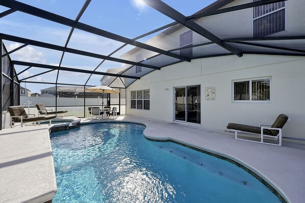A heated pool