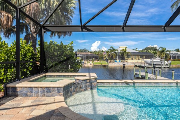 Outdoor pool, a heated pool