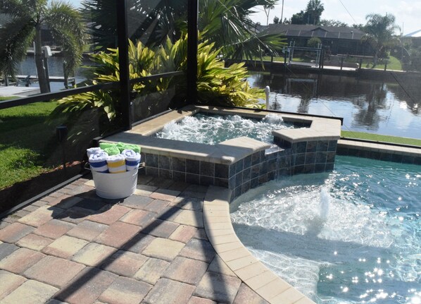 Outdoor pool, a heated pool