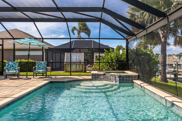 Outdoor pool, a heated pool