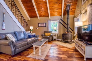 Smart TV, fireplace, DVD player, printers