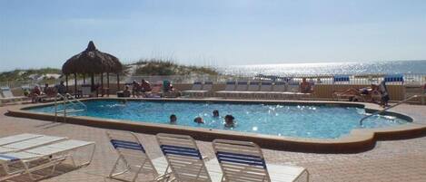 Outdoor pool, a heated pool