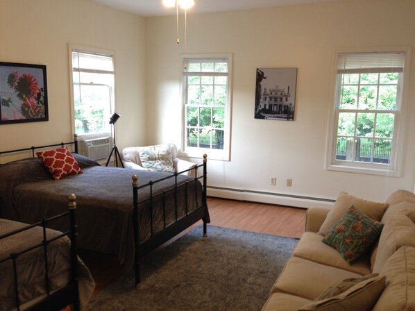 TV, DVD player, stereo