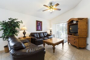 Smart TV, video games, DVD player, table tennis