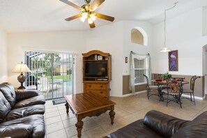 Smart TV, video games, DVD player, table tennis