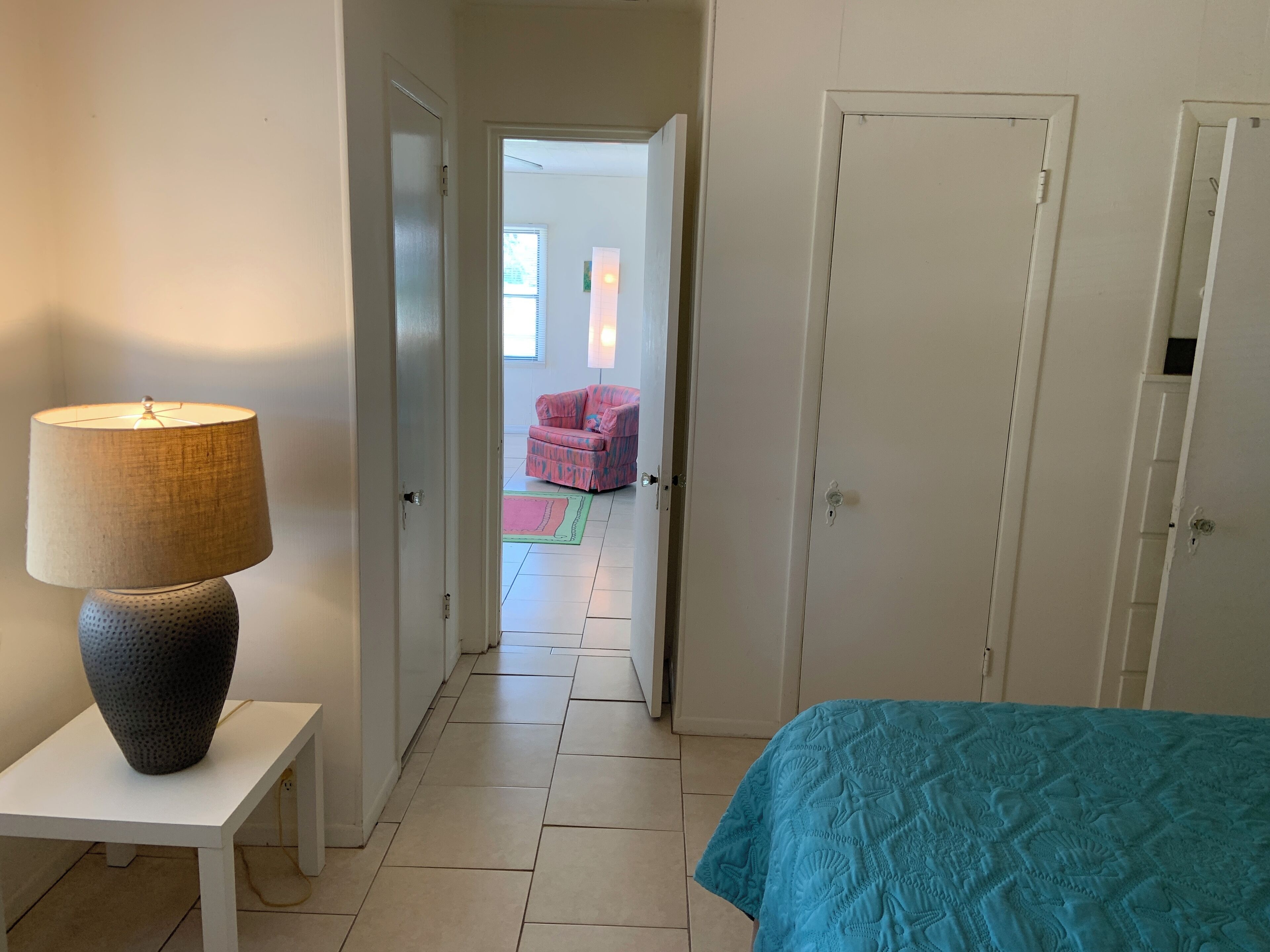 From the bedroom into the den!