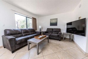 TV, fireplace, offices