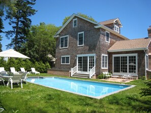 Outdoor pool, a heated pool - Prime East Hampton Village Location. Heated Pool.  Walk To All!  (East Hampton)