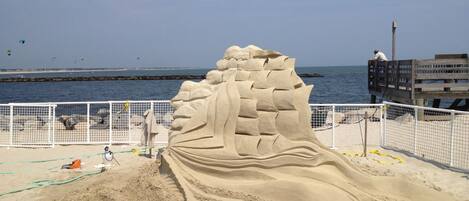 Vlak bij het strand