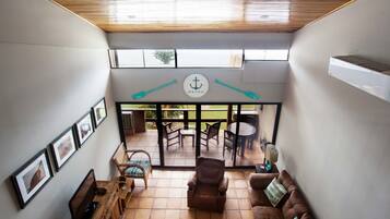 TV, DVD player, books