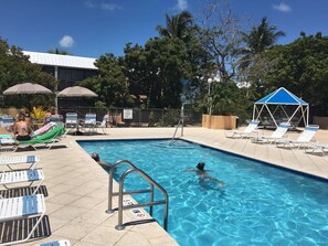 Outdoor pool, a heated pool