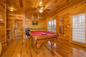 Space around the pool table so you can play all the angles!