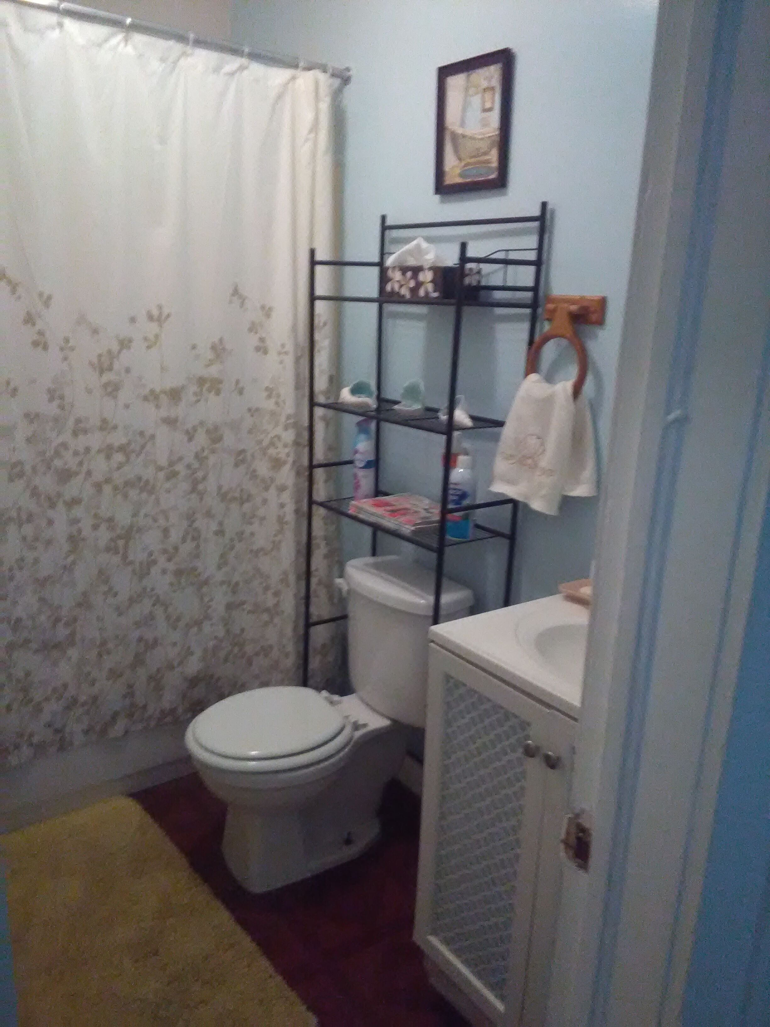 Towels, soap, shampoo, toilet paper