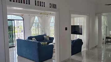 Smart TV, books, stereo