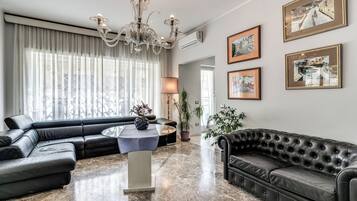 Smart TV, books, music library, printers