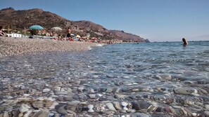 På stranden