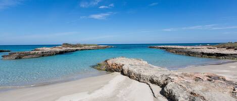 Beach nearby, sun-loungers