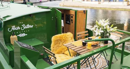 Luxus 4 * Floating Four Sisters Boatel im Herzen des Stadtzentrums von Edinburgh