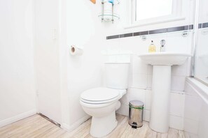 Bathtub, hair dryer