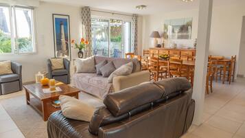 TV, DVD player, books