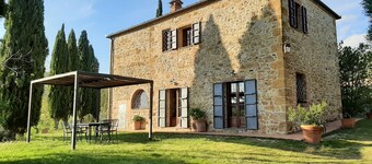 Villa Banditello, secluded, panoramic view over Montepulciano valley.