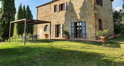 Villa Banditello, secluded, panoramic view over Montepulciano valley.