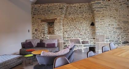 casas de campo en la bahía del Mont Saint Michel