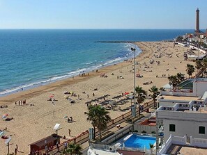 Vlak bij het strand