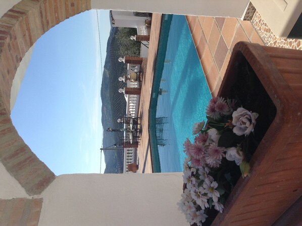 Outdoor pool - pool side apartment with a large luxury private roof terrace (Iznajar)