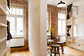 Blackout curtains, iron/ironing board, free WiFi, bed sheets