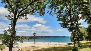 Beach nearby, sun-loungers