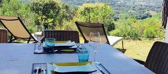 Large 45m2 south-facing apartment with beautiful terrace, enclosed garden, magnificent view!