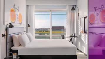 In-room safe, desk, soundproofing, cribs (free)