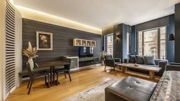 Ropa de cama de alta calidad y minibar