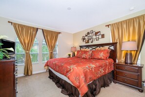 6 bedrooms, iron/ironing board, travel cot, WiFi