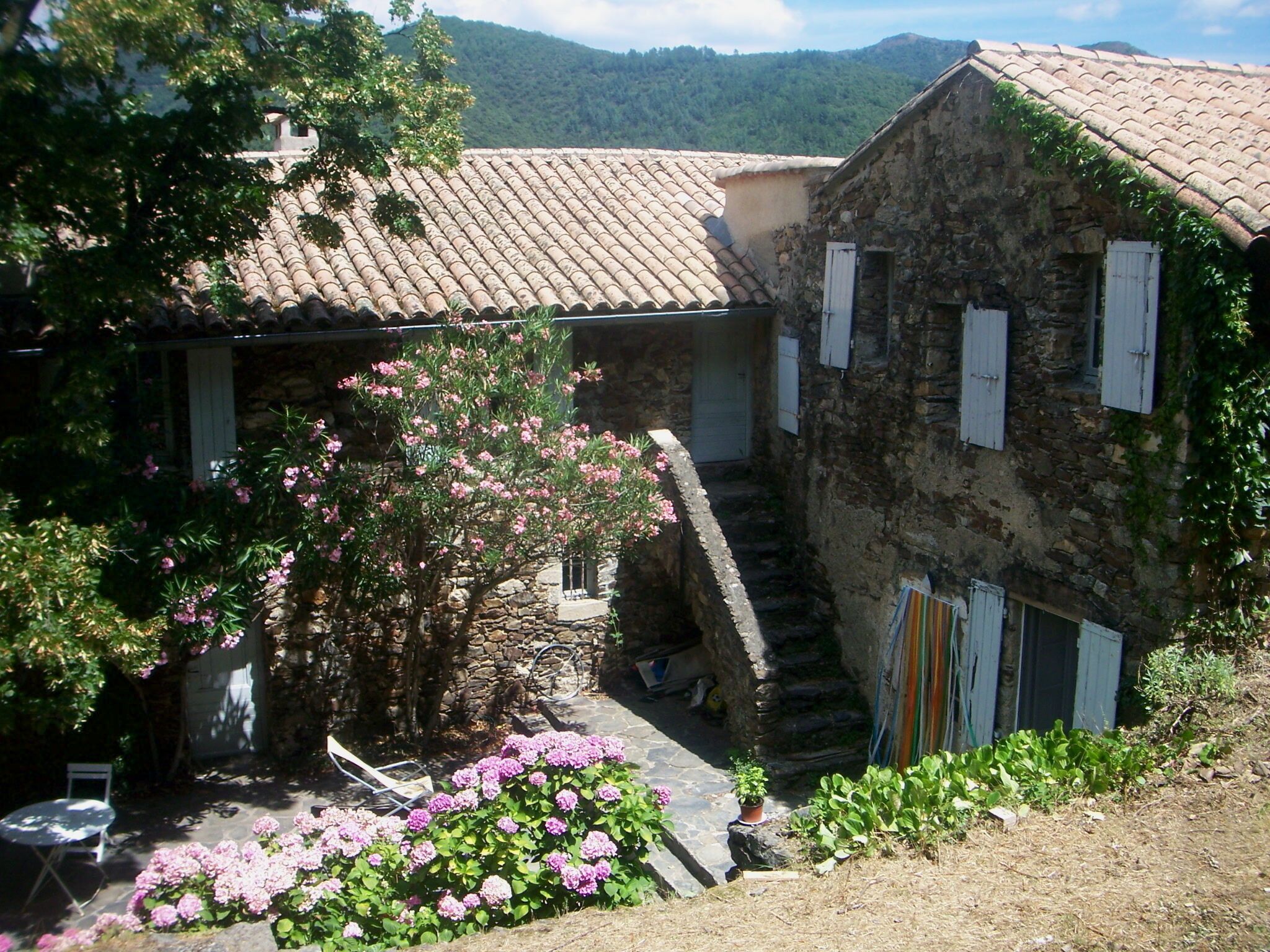 Cevennes-style character house in a hamlet near Valleraugue.