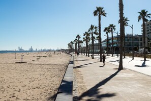 Vlak bij het strand