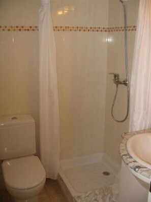 Bathtub, hair dryer, bidet, towels