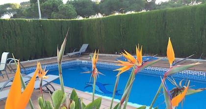 Chalet Pareado en el Portil con piscina privada, wifi gratis, AC, BBQ