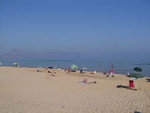 Sun-loungers, beach towels