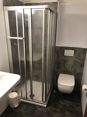 Shower, hair dryer, soap, toilet paper - beautifully furnished apartment right on the lake Hillebachstausee  (Winterberg)