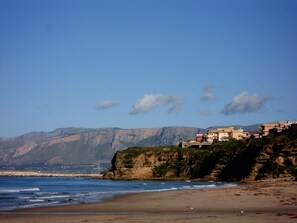 Sun-loungers, beach towels