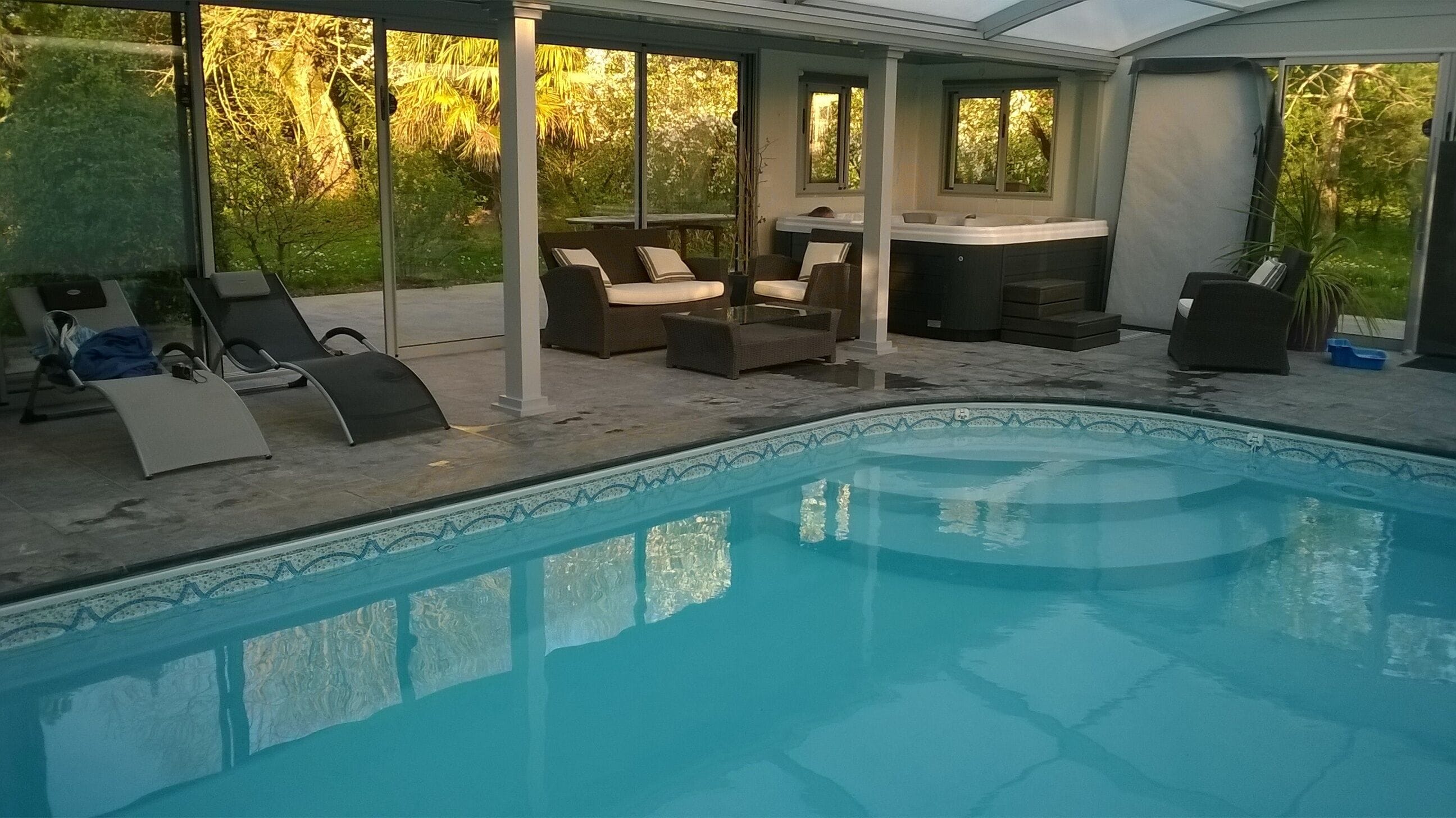 Indoor pool, a heated pool